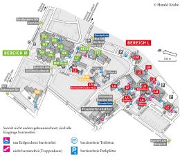 Lageplan Campus Duisburg M-, L- und S- Bereich